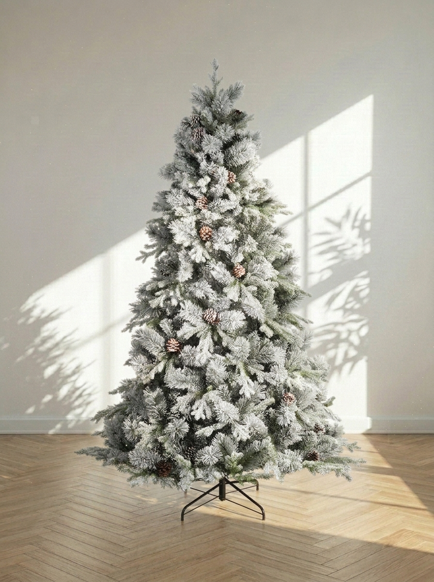 Realistischer verschneiter Weihnachtsbaum Lausanne 210 cm für den Innenbereich