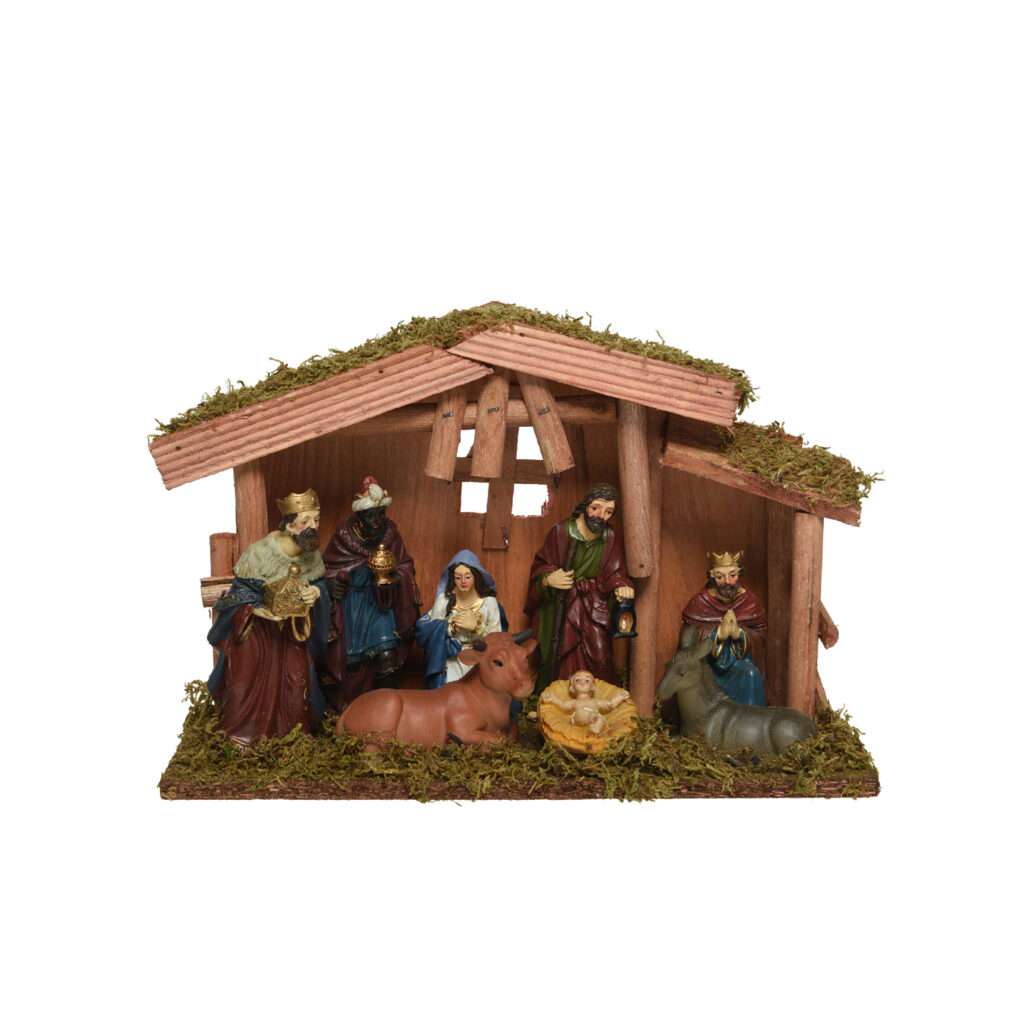 Crèche De Pâques En Bois - Set De Figurines Religieuses Artisanales Pour Décoration De Fêtes | Symbolisme Et Foi