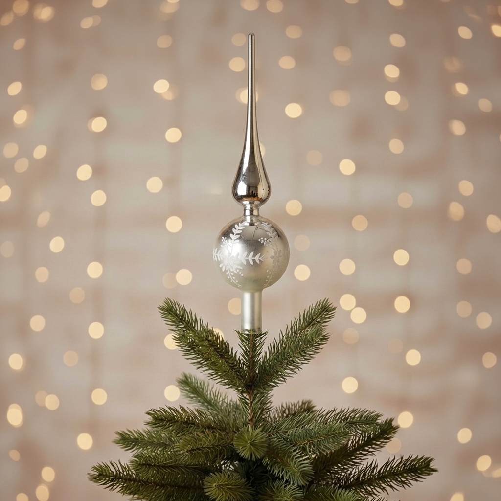 Cimier de Sapin avec Guirlande de Feuilles
