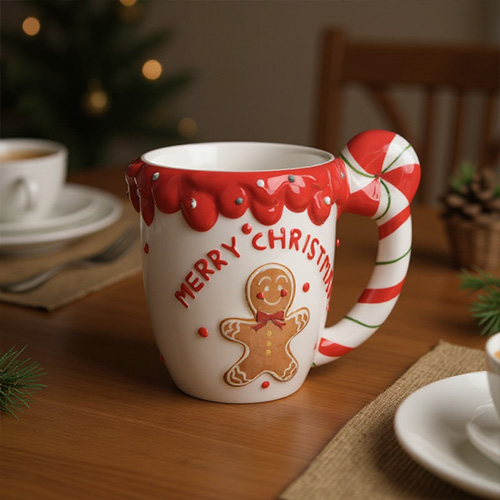 Kerstmok met peperkoekenmannetje en zuurstok