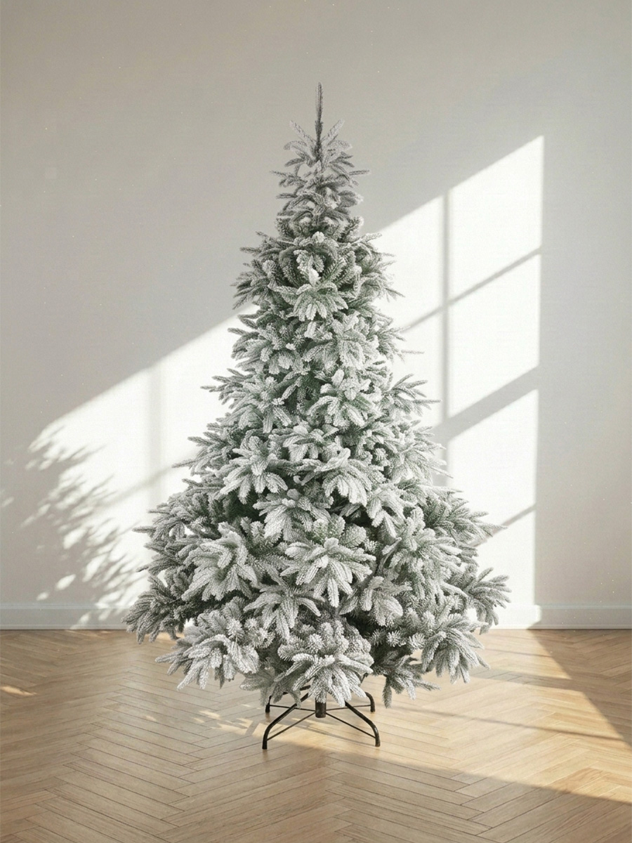 Realistic Andorra Snowy Christmas Tree