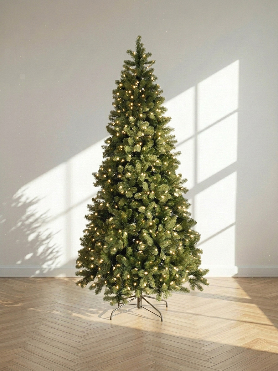 Sapin de Noël Réaliste avec Lumières Led Bayberry Slim