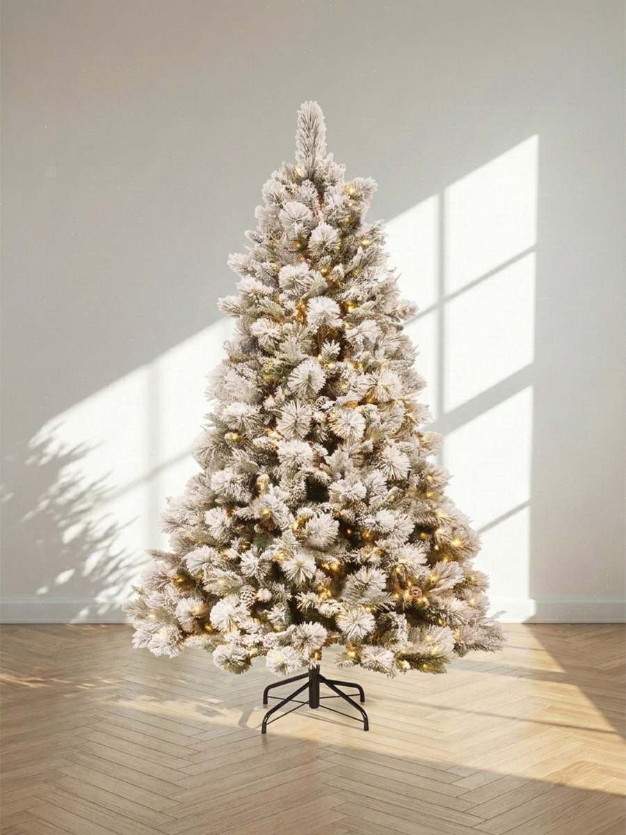 Sapin de Noël Réaliste avec Lumières Led Bedford Enneigé