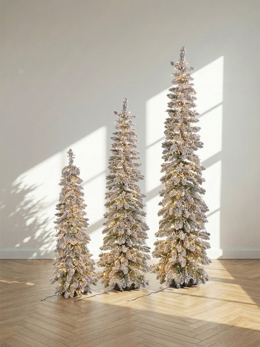 Sapin de Noël Artificiel Lumineux et Enneigé Alpine