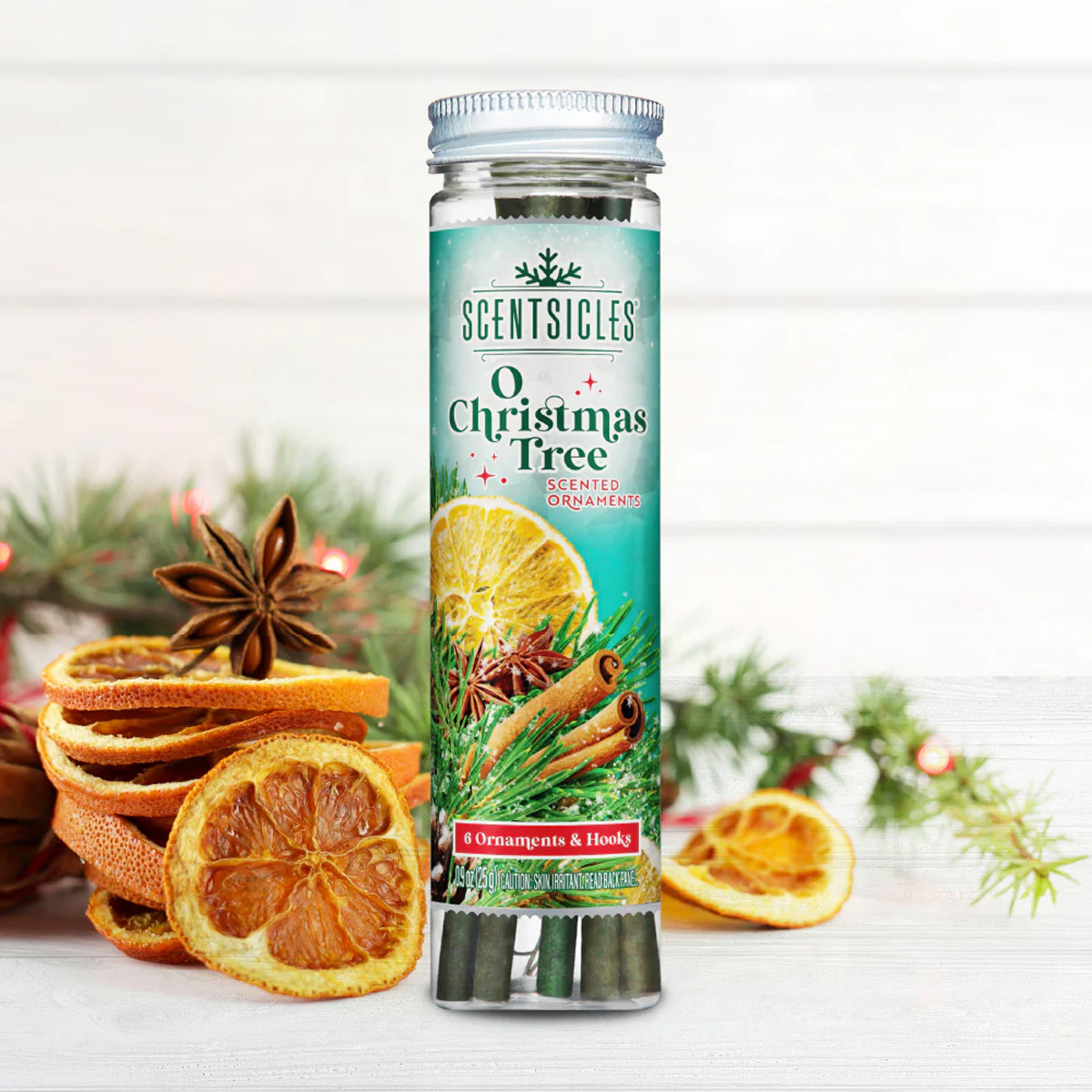 ScentSicles O Christmas Tree ornamenti profumati con fette d'arancia e cannella