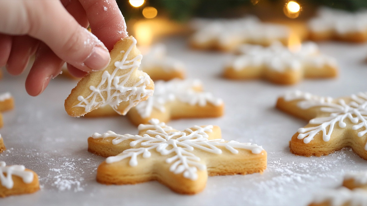 Istruzioni per la ricetta dei biscotti Stella di Natale