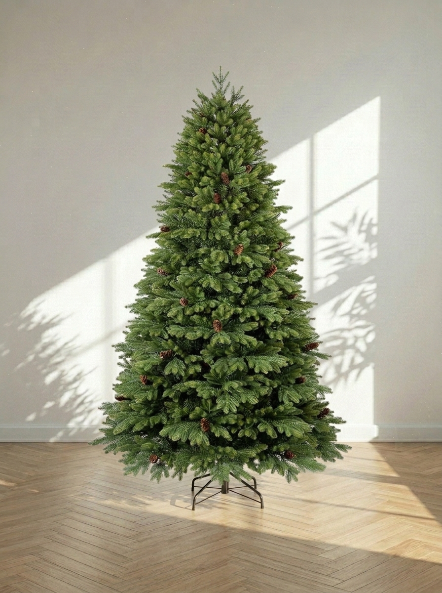 Albero di Natale realistico di Oakland con pigne