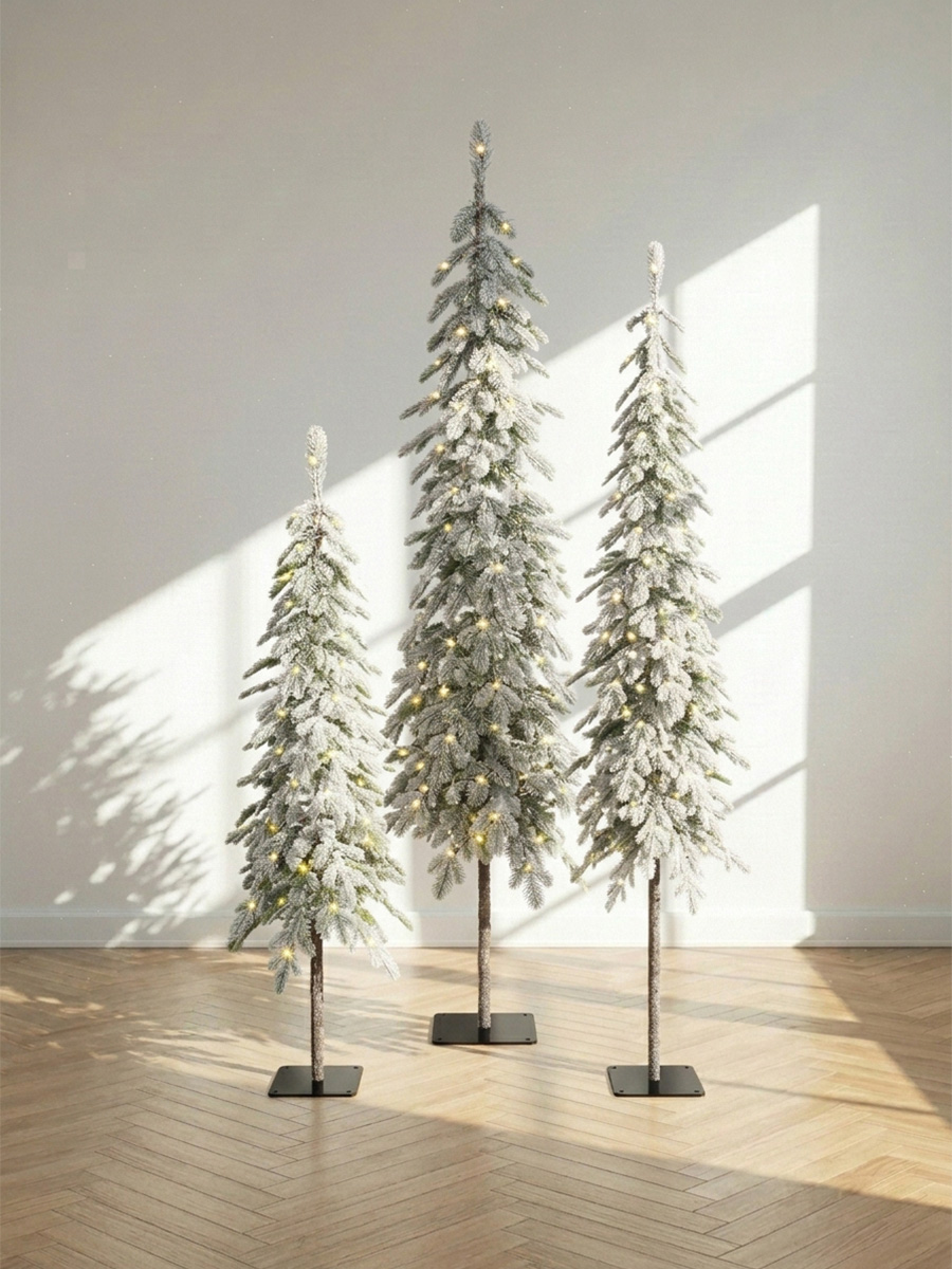 Sapin de Noël Enneigé Réaliste et Lumineux Colwood