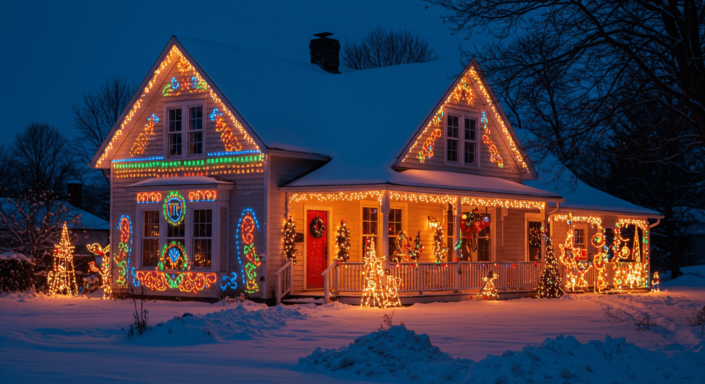 Idées d'éclairage de Noël créatives pour votre maison