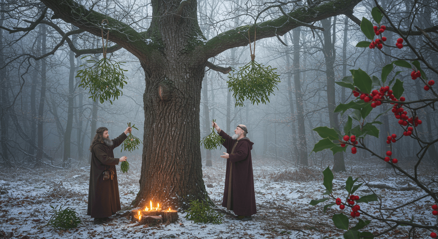 Quelle est l'origine du gui et du houx à noël ?