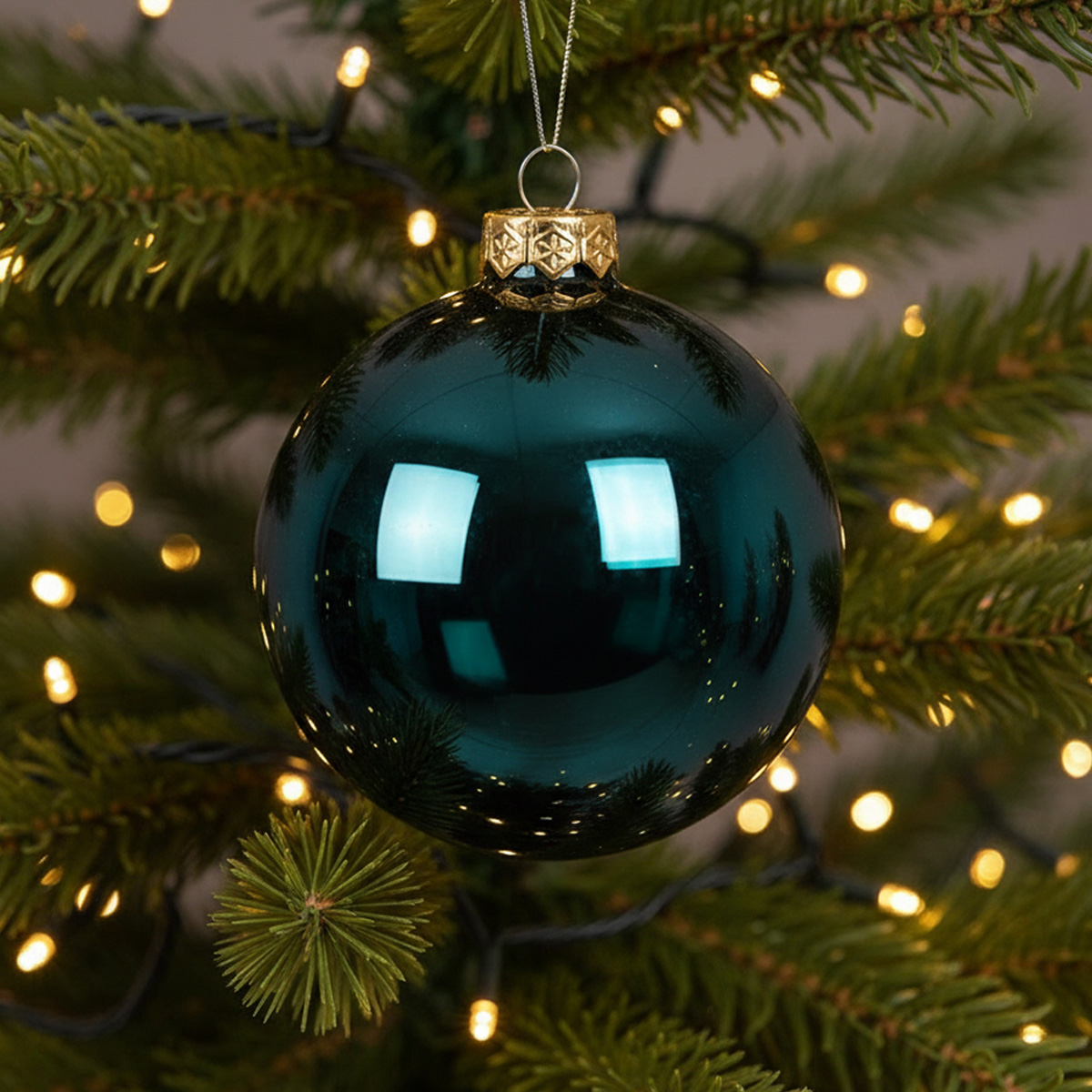 Boules de Noël Émeraude Brillant