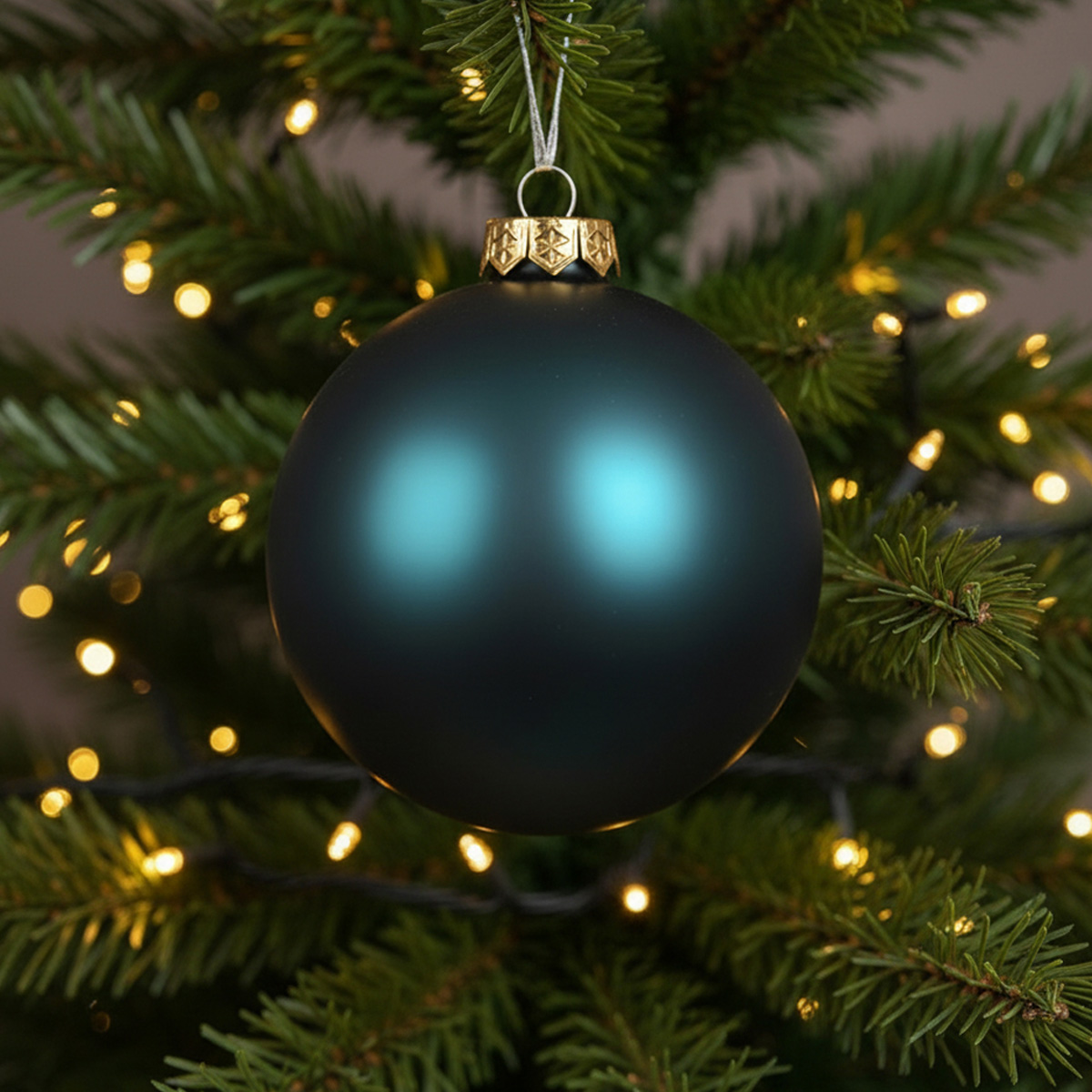 Boules de Noël Émeraude Mat