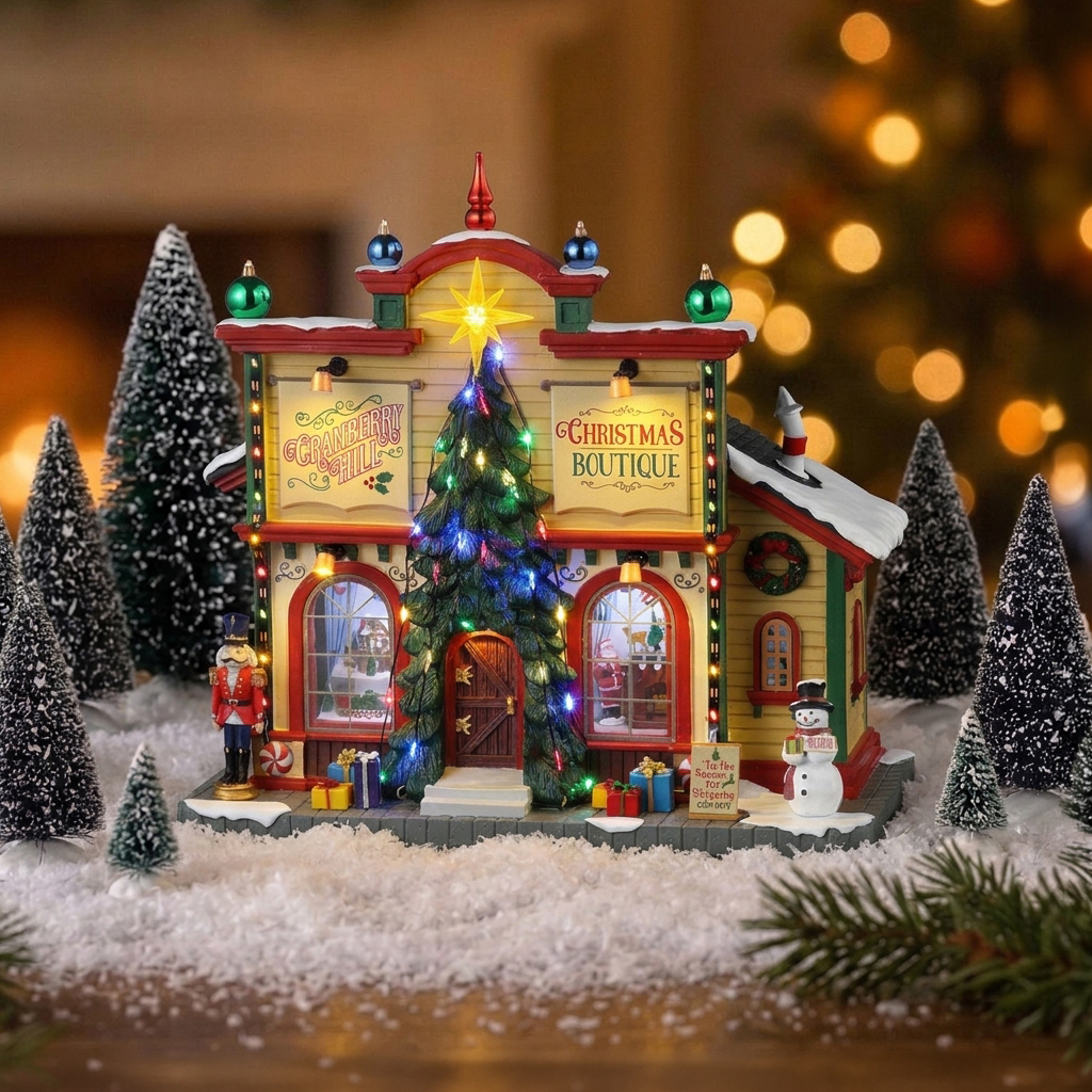 Boutique de Noël Cranberry Hill Illuminée