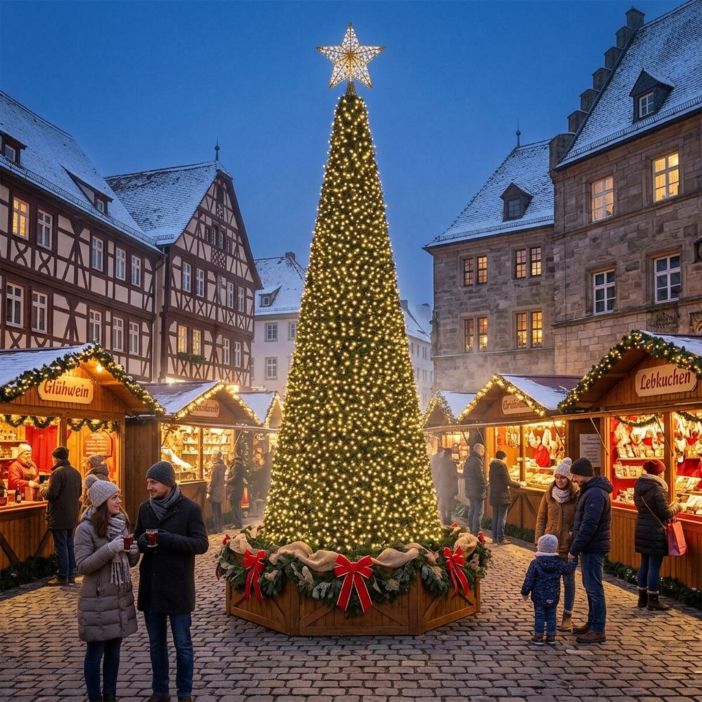 Sapin de Noël Artificiel Géant Lumineux London Intérieur Extérieur de 4 à 18 m