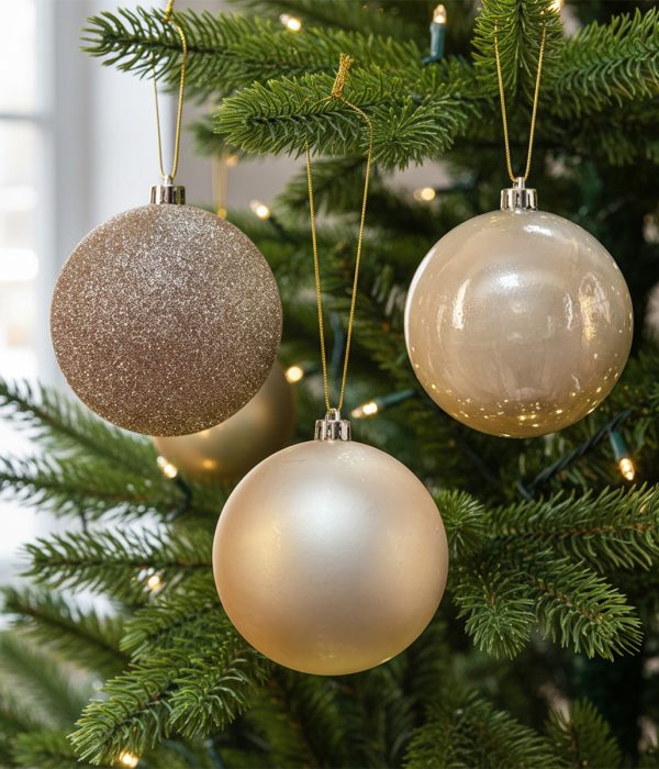 24 Boules De Noël Décoratives – 8 Cm Vert Pomme – Boules Plaquées Avec Trou De Suspension - 9